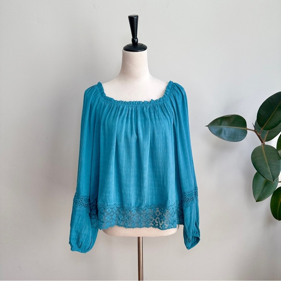 Stitch fix Mason & Belle Aurora off shoulder boho peasant top - Picture 1 of 9